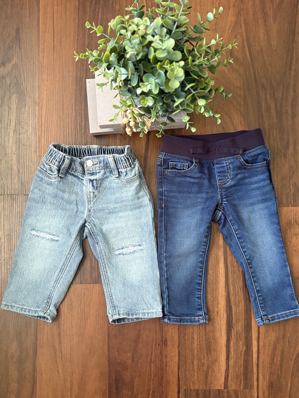 Old Navy Light Blue & Dark Blue Kids Denim Pants Duo